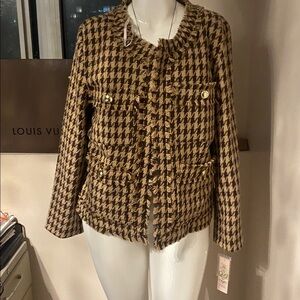 Women's tweed double breasted blazer XL
